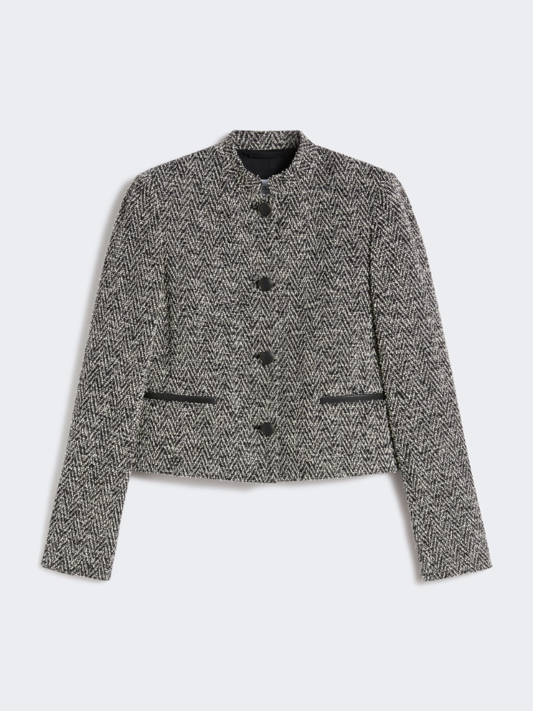 Cropped-Jacke aus Bouclé-Jersey - SCHWARZ - Max Mara