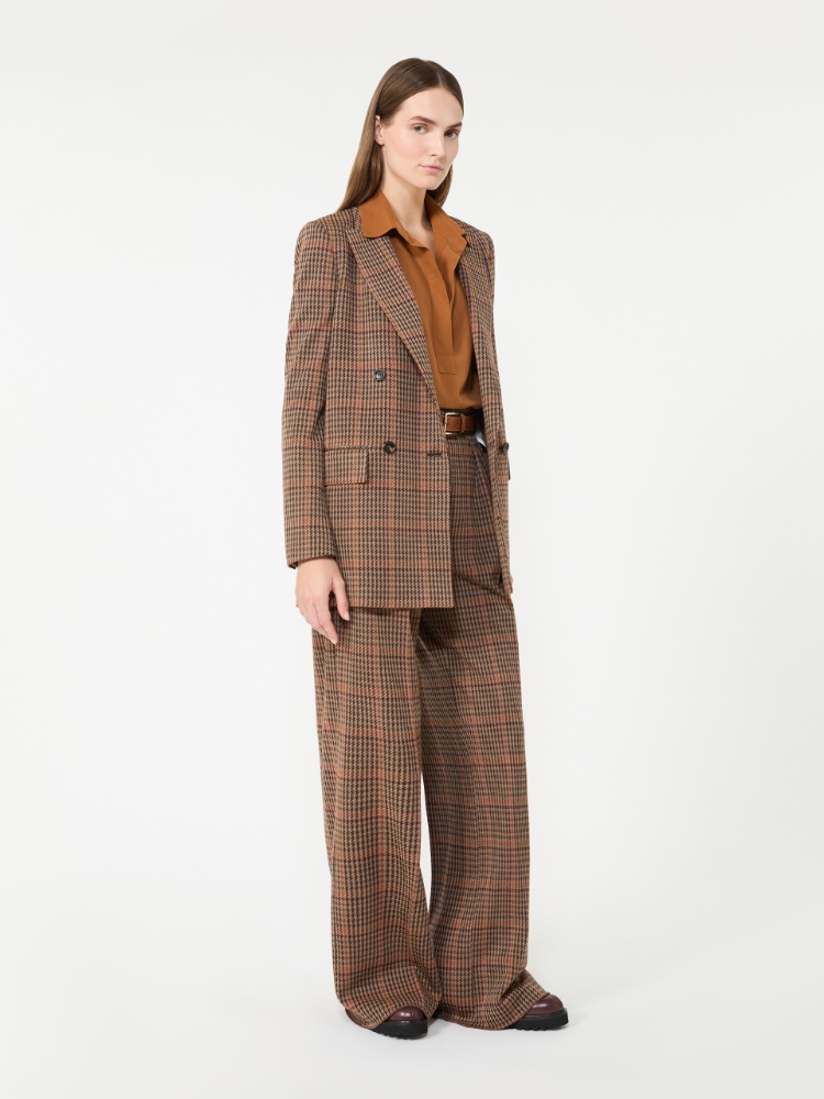 Prince of Wales wool and cotton blazer - MULTICOLOUR - Max Mara