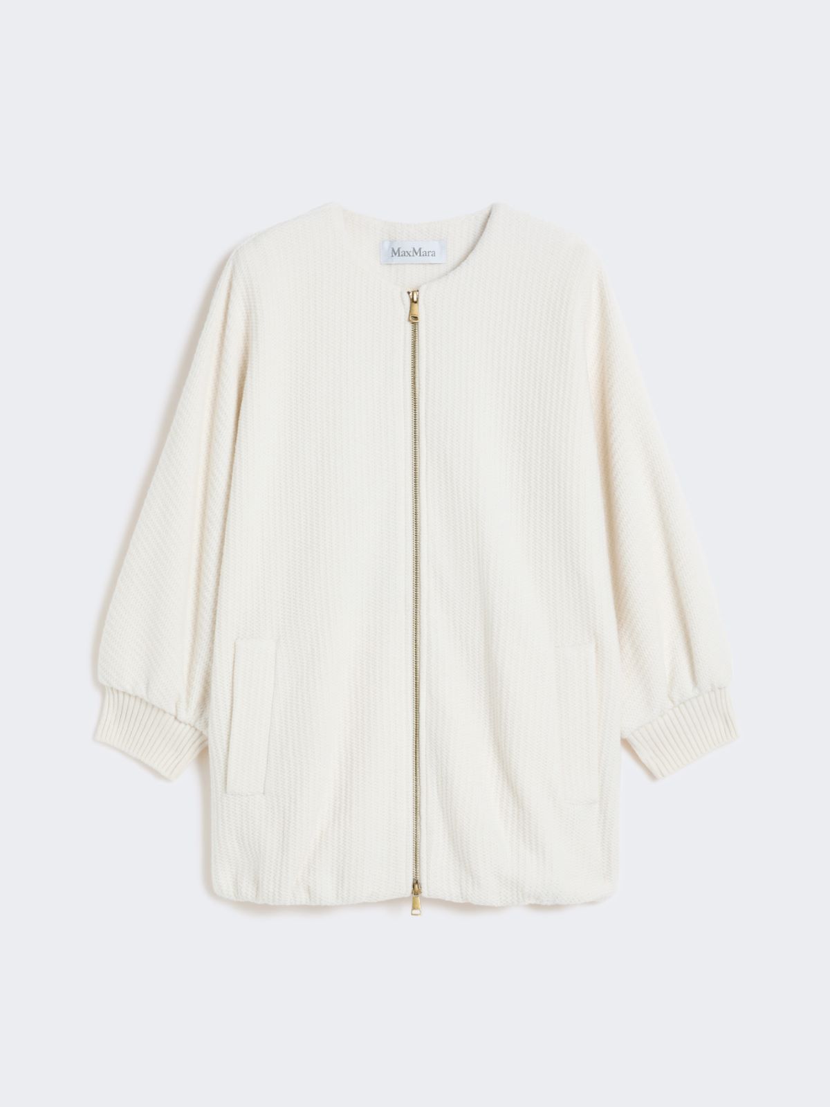 Wool and cashmere knit jacket - WHITE - Max Mara - 10