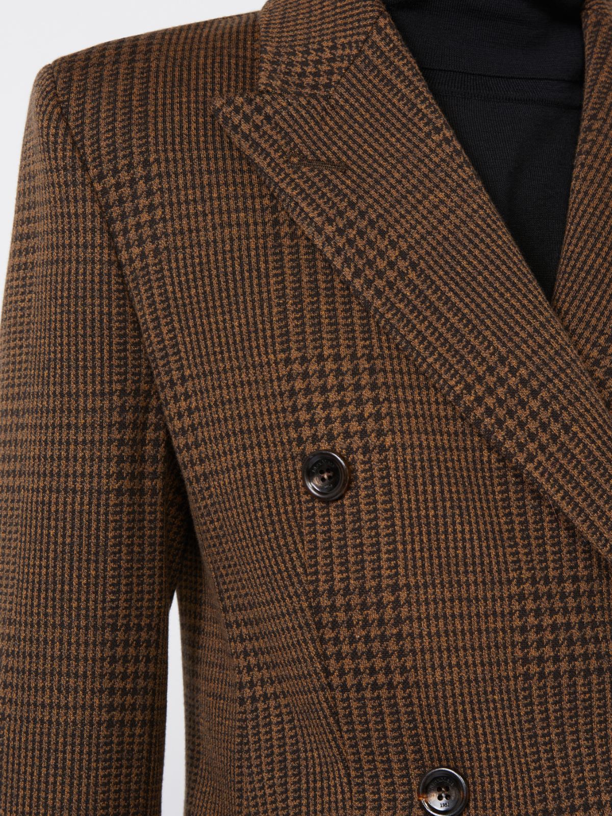 Blazer de punto de mezcla de lana con estampado - CHOCOLATE - Max Mara - 4