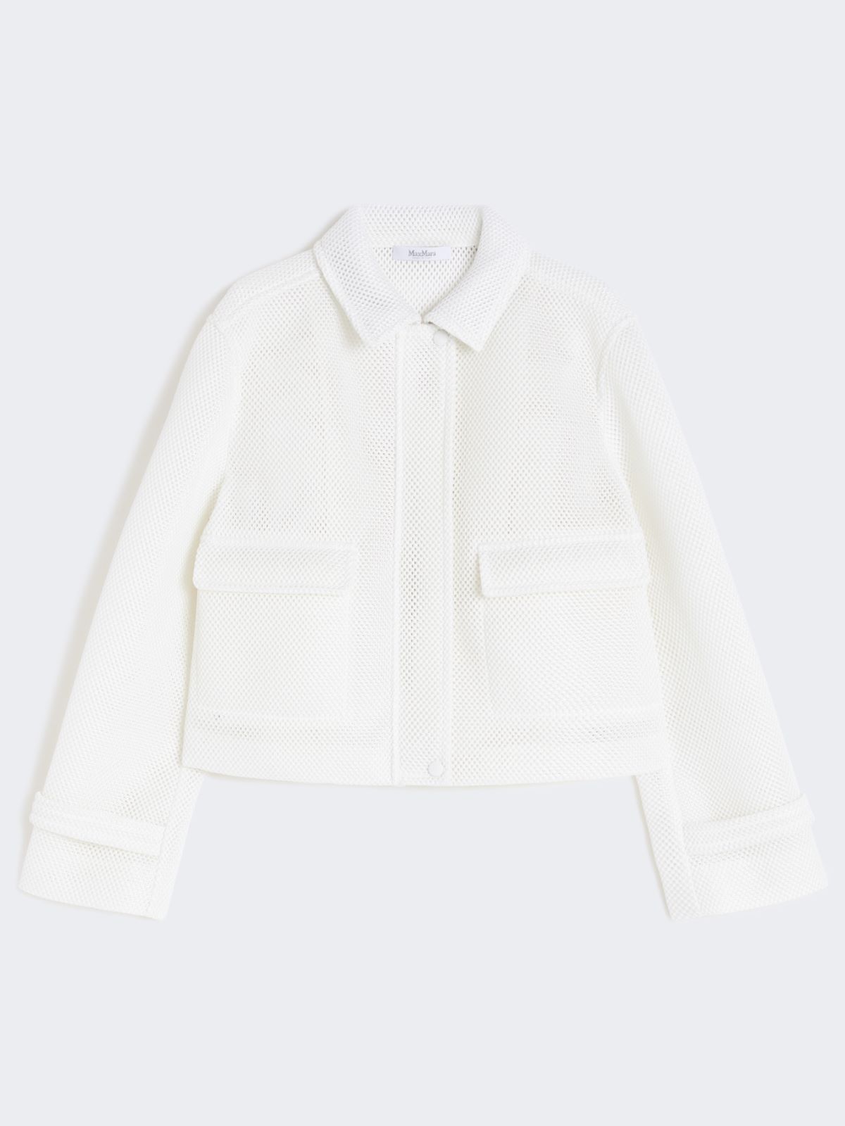 Boxy jacket in technical mesh - WHITE - Max Mara - 8