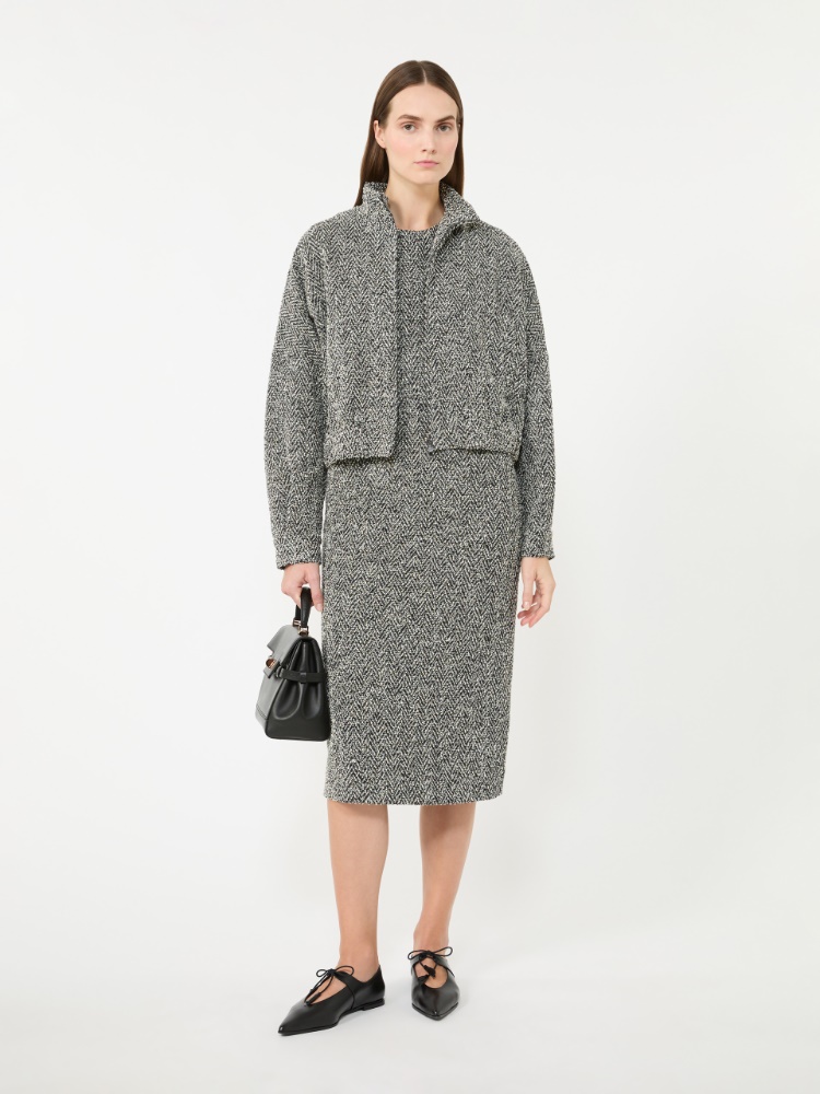 [カティア] ブークレ ジャージー ボンバー ジャケット - BLACK - Max Mara