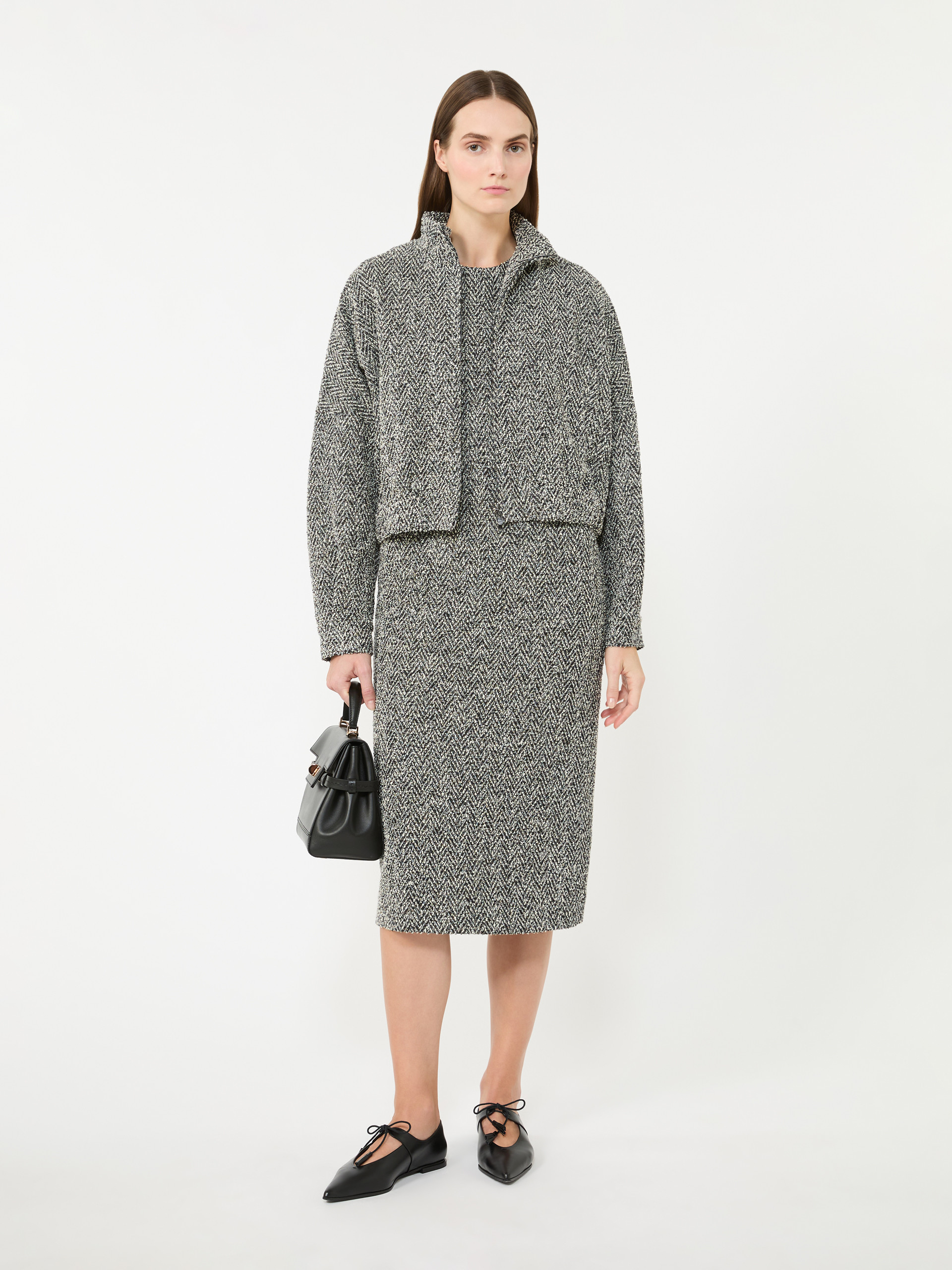 [カティア] ブークレ ジャージー ボンバー ジャケット - BLACK - Max Mara