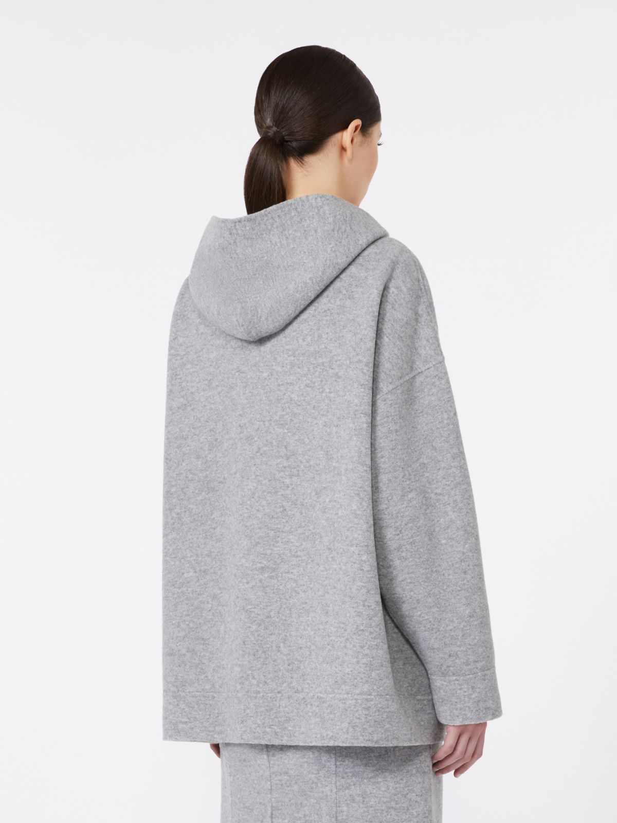 Oversized wool and cashmere sweatshirt - MEDIUM GREY - Max Mara - 3