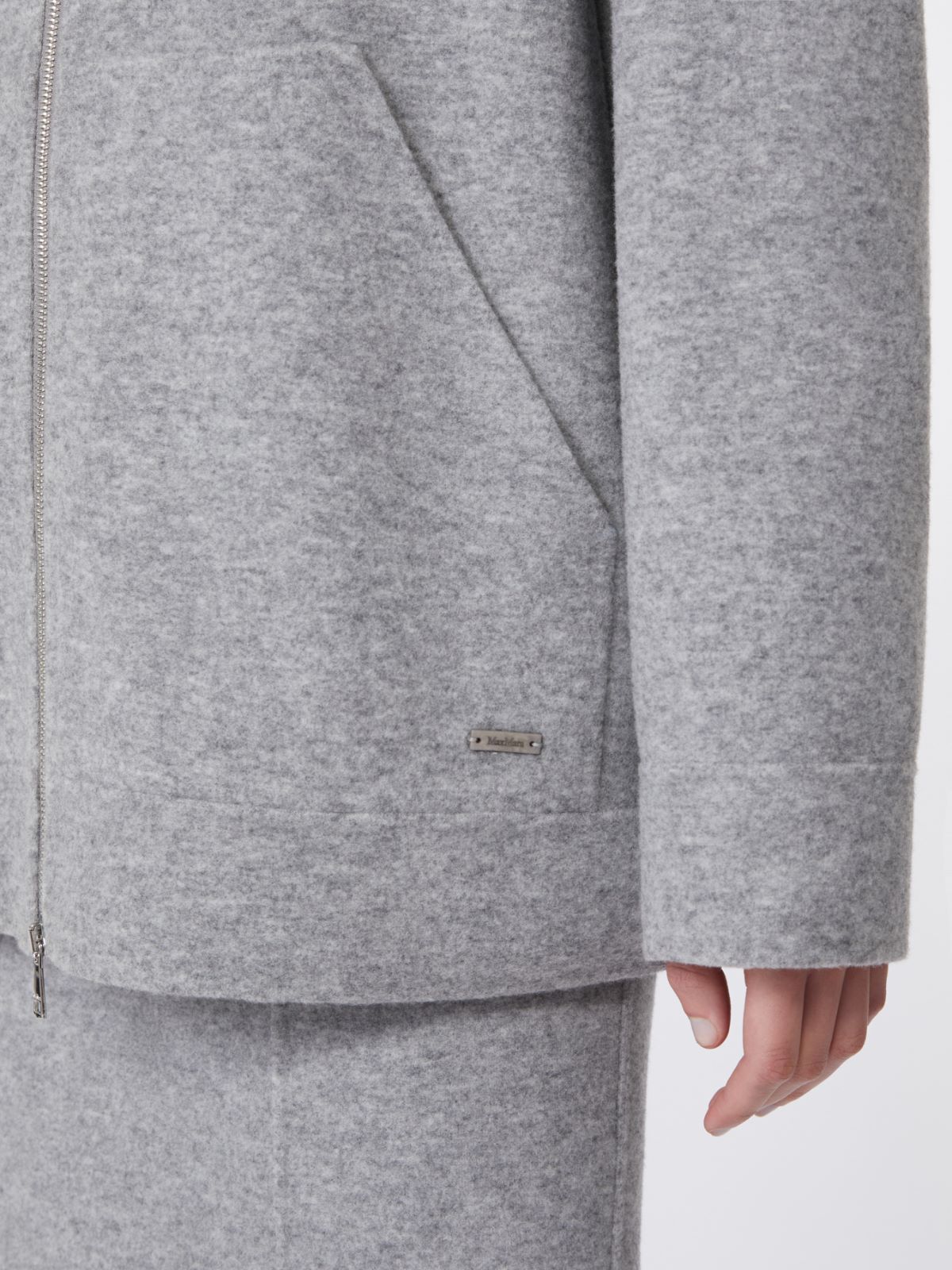 Oversized wool and cashmere sweatshirt - MEDIUM GREY - Max Mara - 4