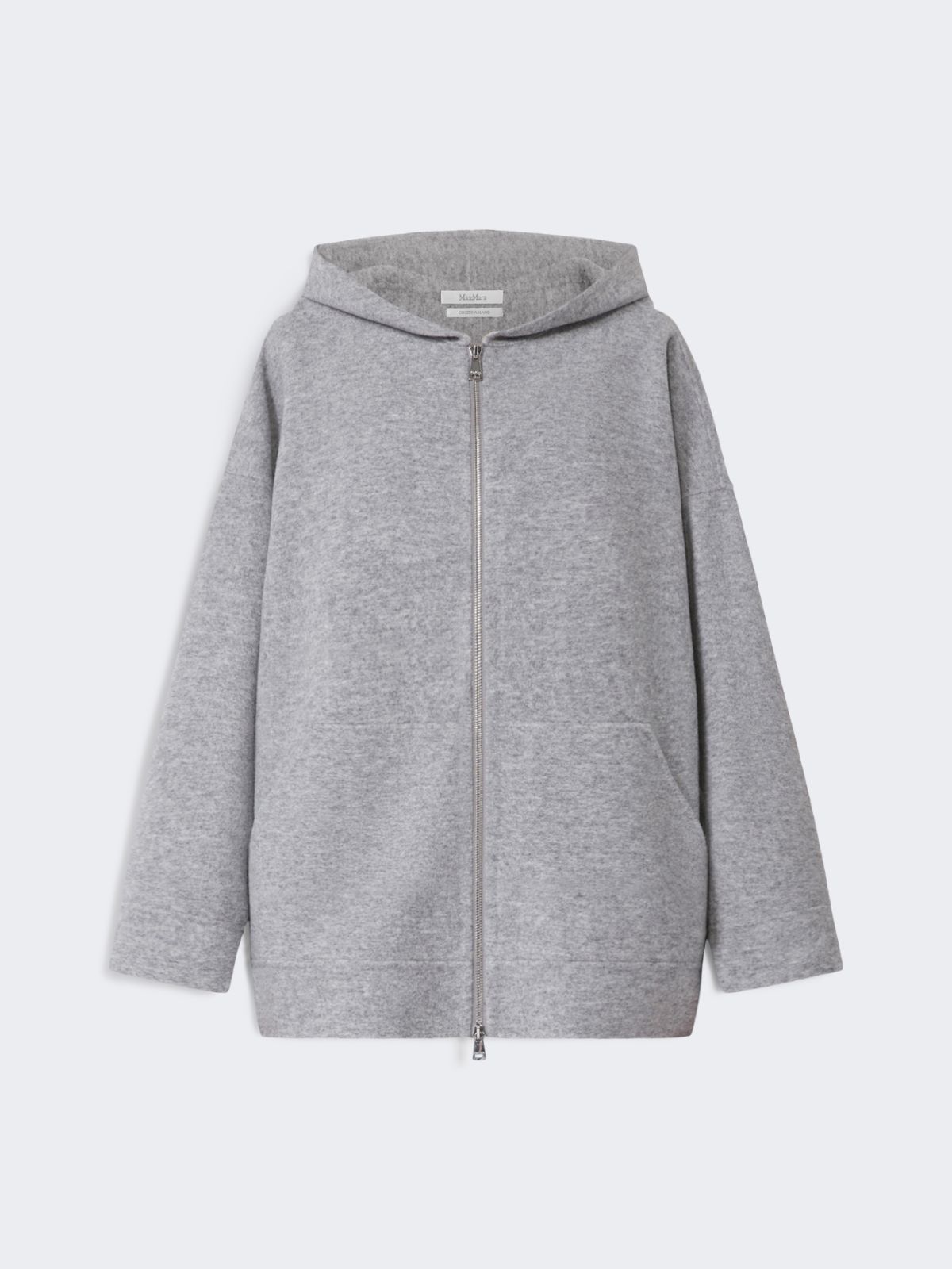 Oversized wool and cashmere sweatshirt - MEDIUM GREY - Max Mara - 9