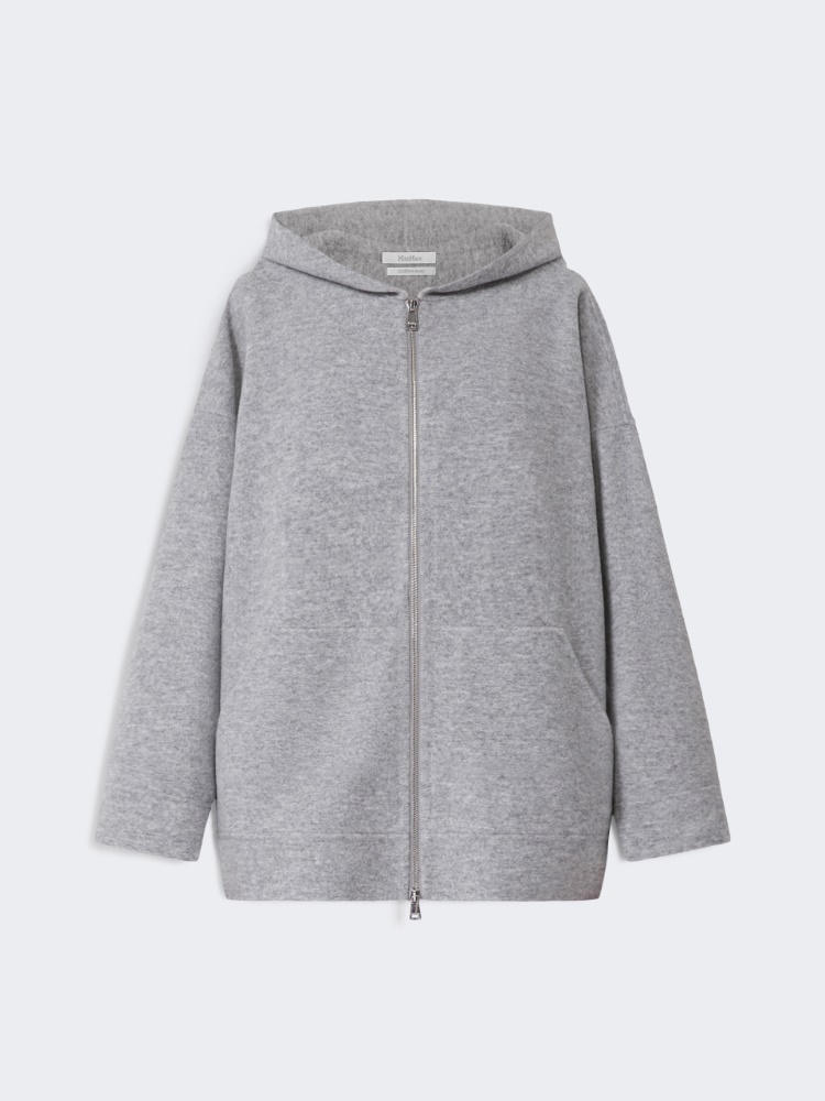 Oversized wool and cashmere sweatshirt - MEDIUM GREY - Max Mara