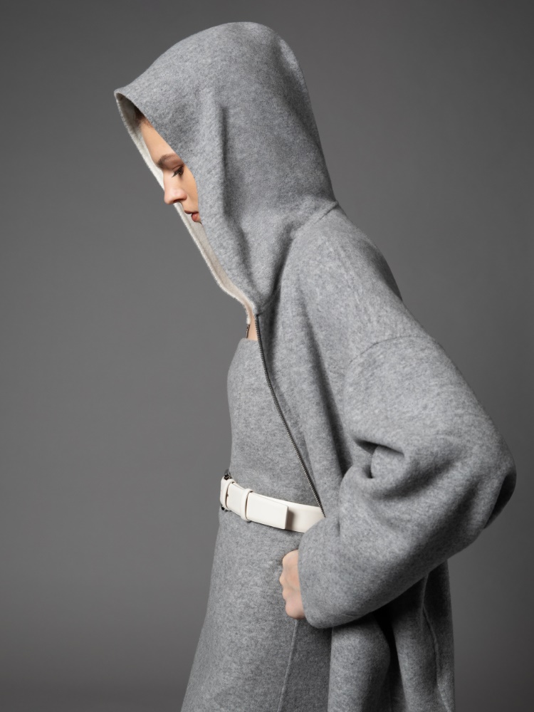 Oversize-Sweatshirt aus Wolle und Kaschmir + MITTELGRAU - Max Mara