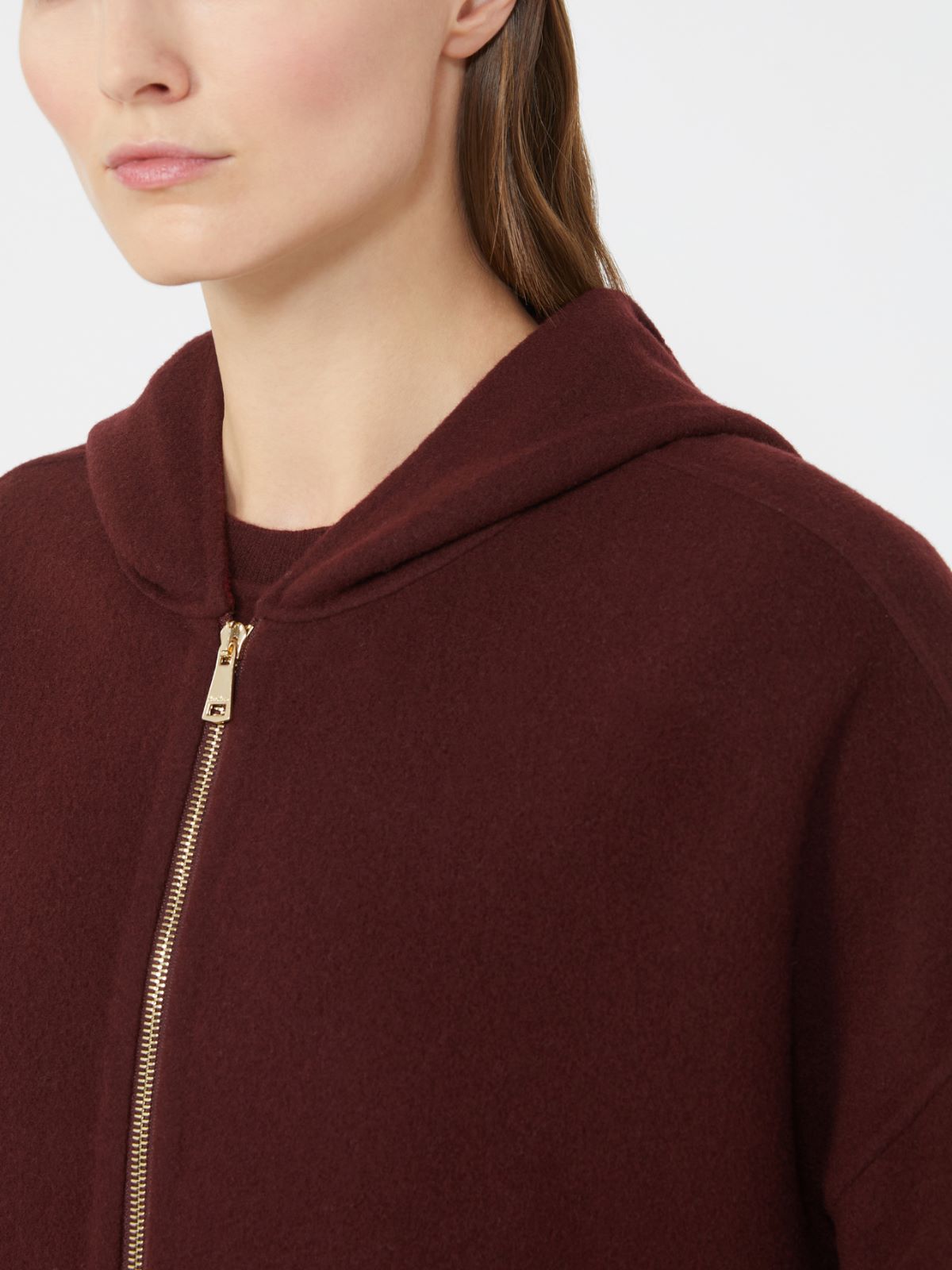 Oversized wool and cashmere sweatshirt - CHERRY - Max Mara - 4