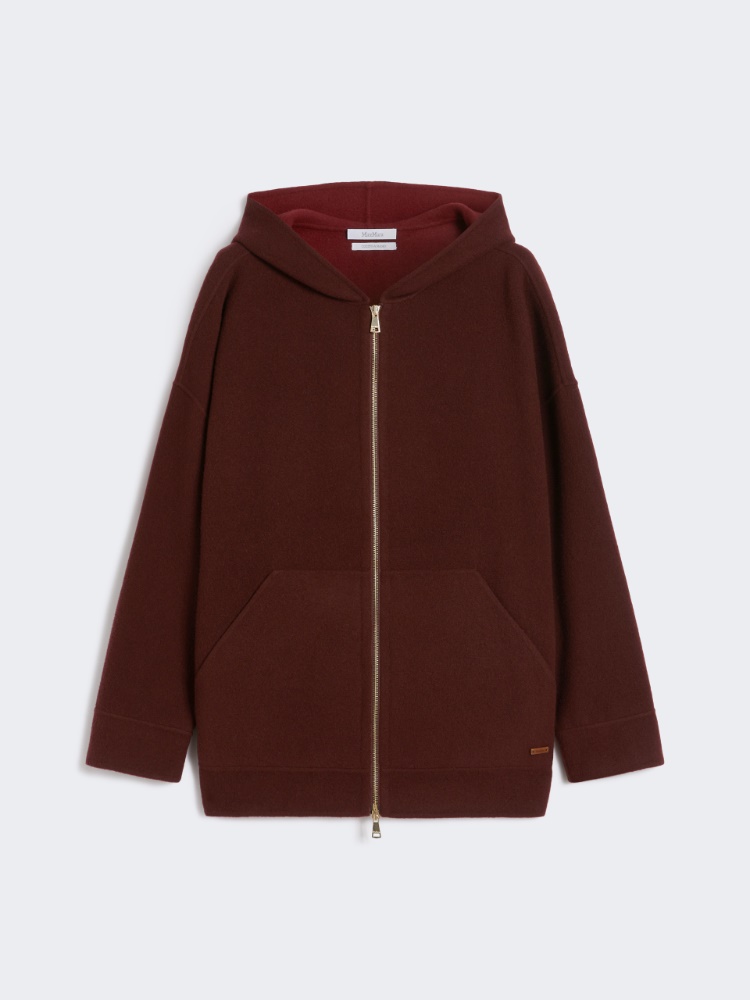 Oversized wool and cashmere sweatshirt - CHERRY - Max Mara