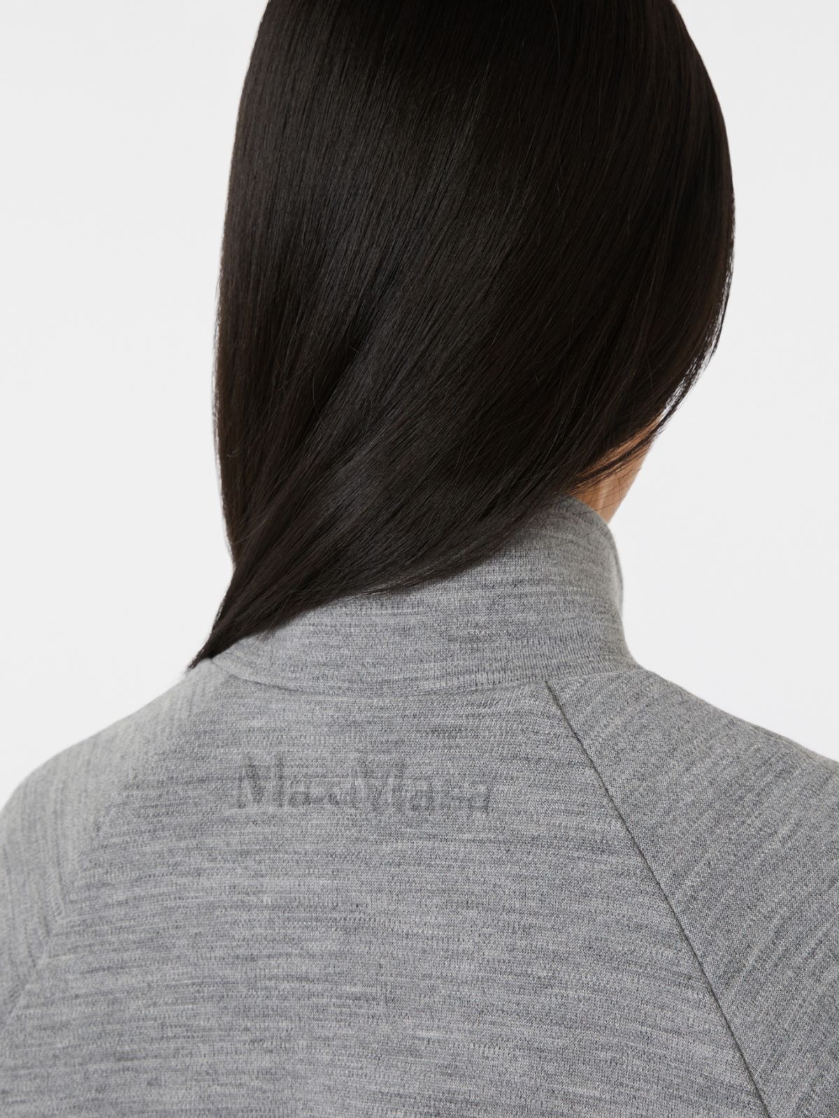 Sweatshirt in double-faced wool and cotton jersey - LIGHT GREY - Max Mara - 5