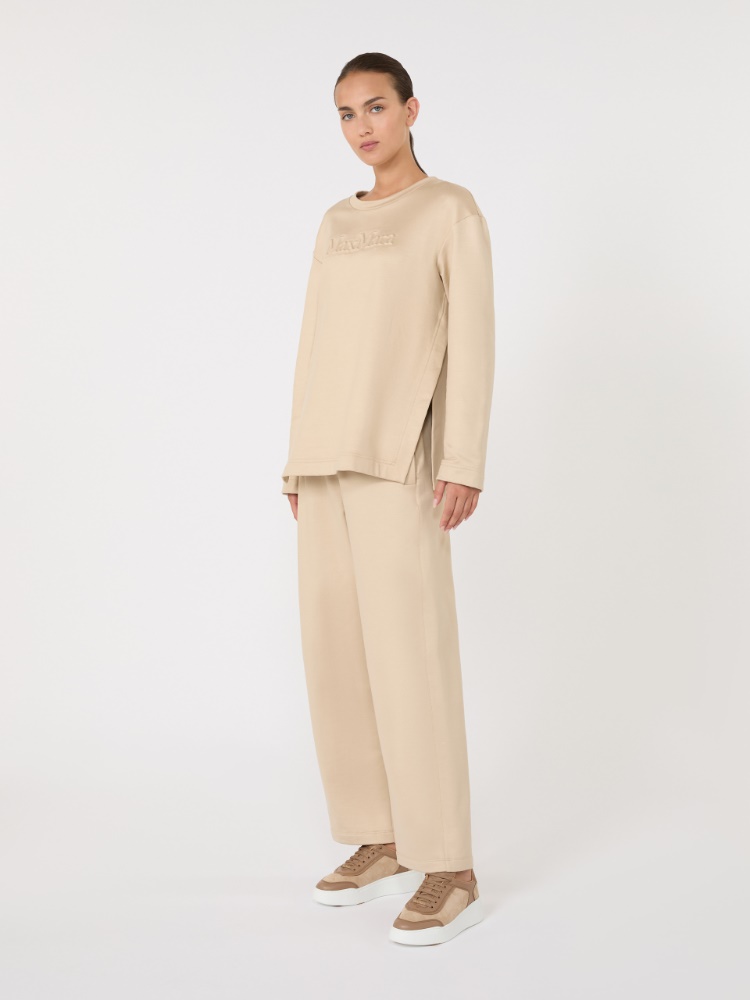 Silk and cotton sweatshirt - CARAMEL - Max Mara