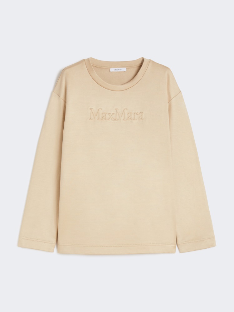 Silk and cotton sweatshirt - CARAMEL - Max Mara