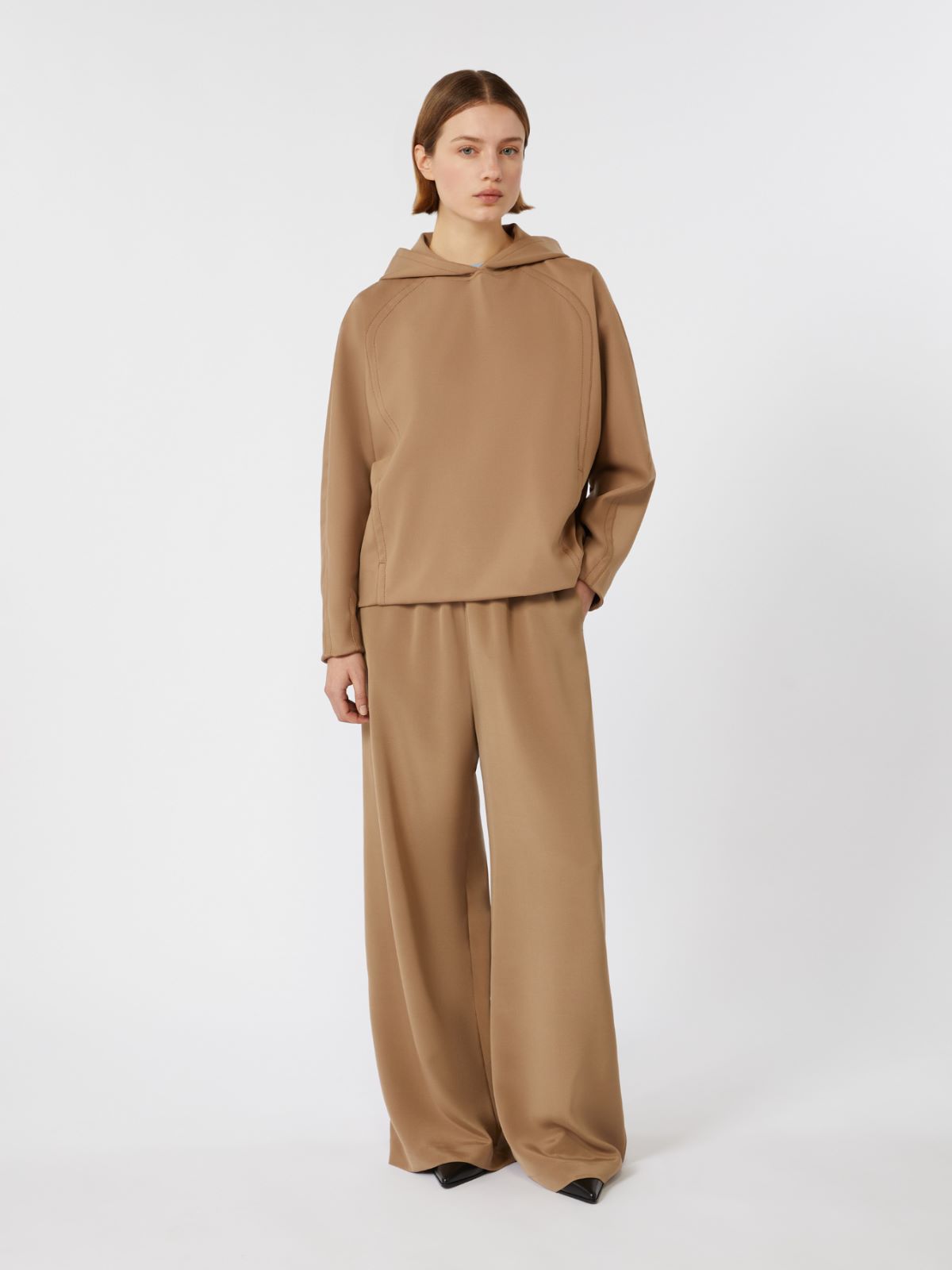 Jersey hooded sweatshirt - HAZELNUT BROWN - Max Mara