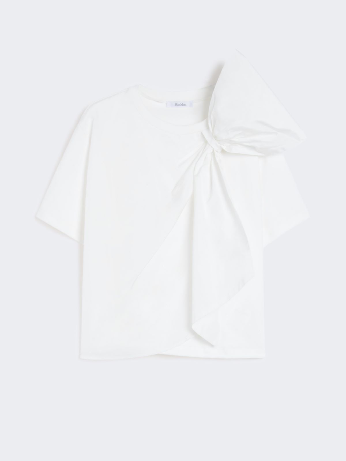 Jersey T-shirt with maxi bow - WHITE - Max Mara - 9