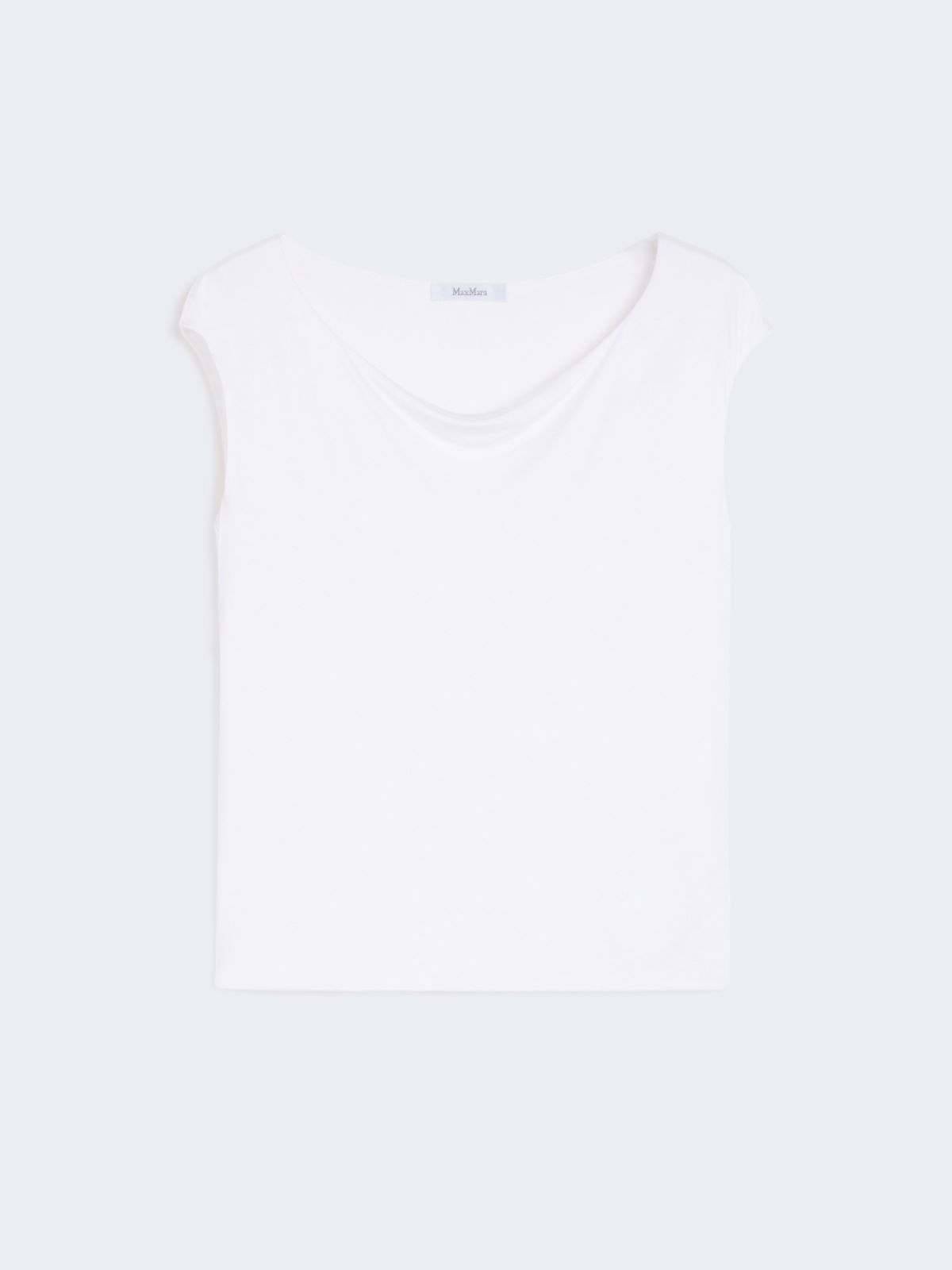 Silk jersey top - WHITE - Max Mara - 8