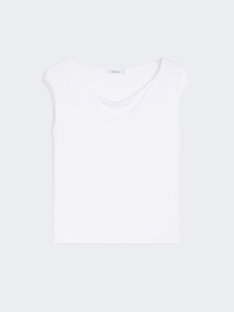 Silk jersey top - WHITE - Max Mara