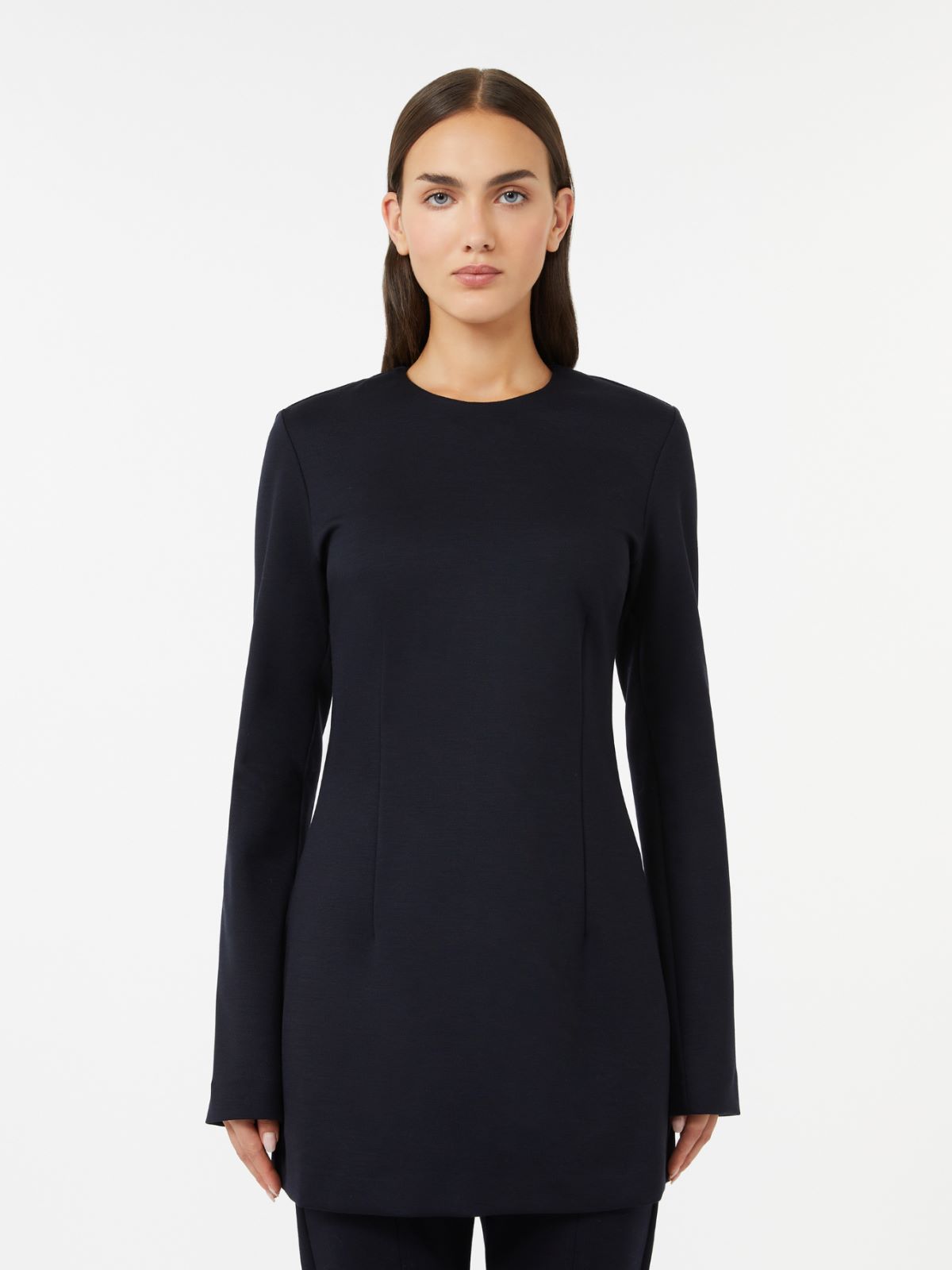 Gabardine and jersey dress - ULTRAMARINE - Max Mara - 2