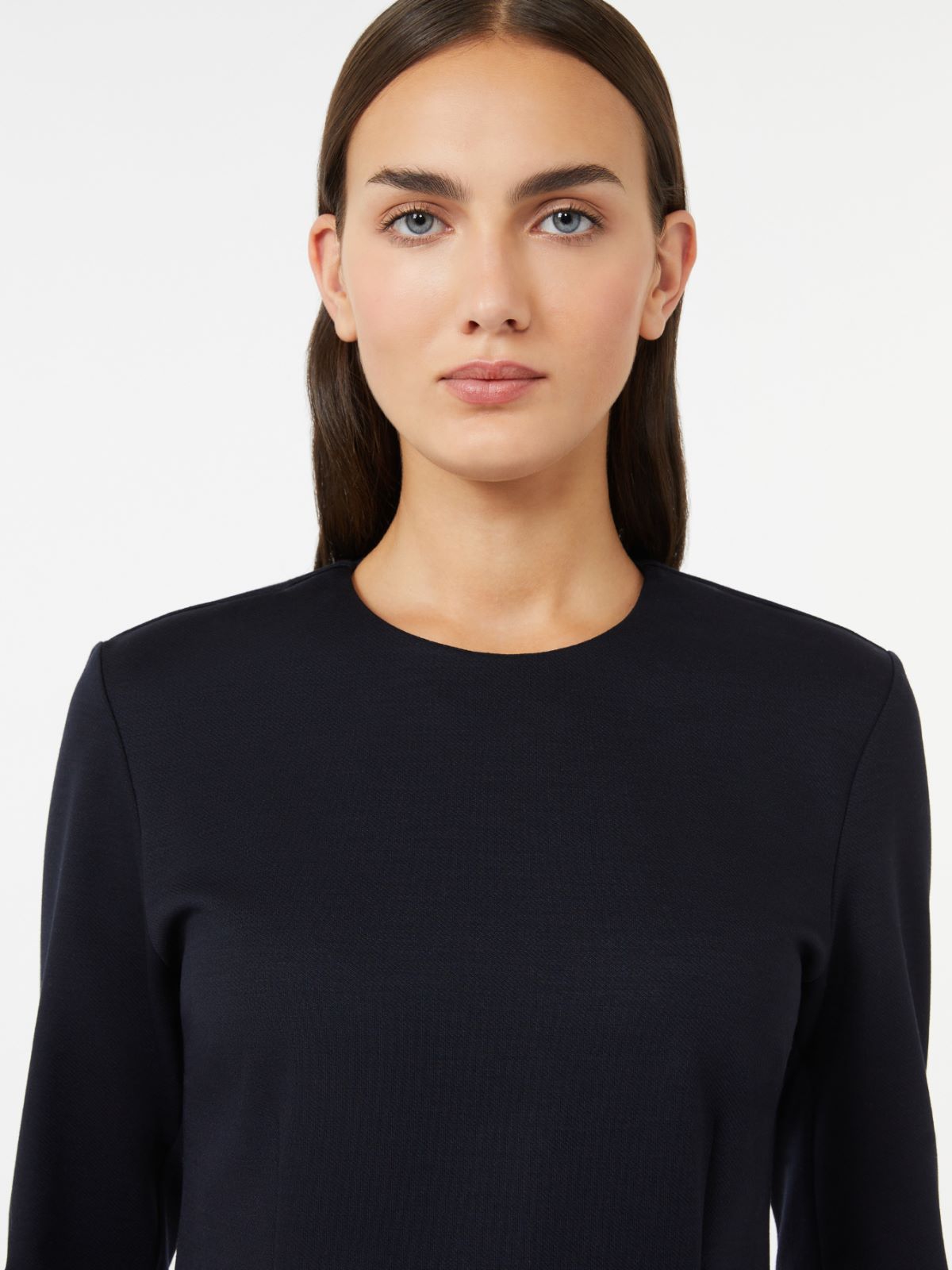 Gabardine and jersey dress - ULTRAMARINE - Max Mara - 4