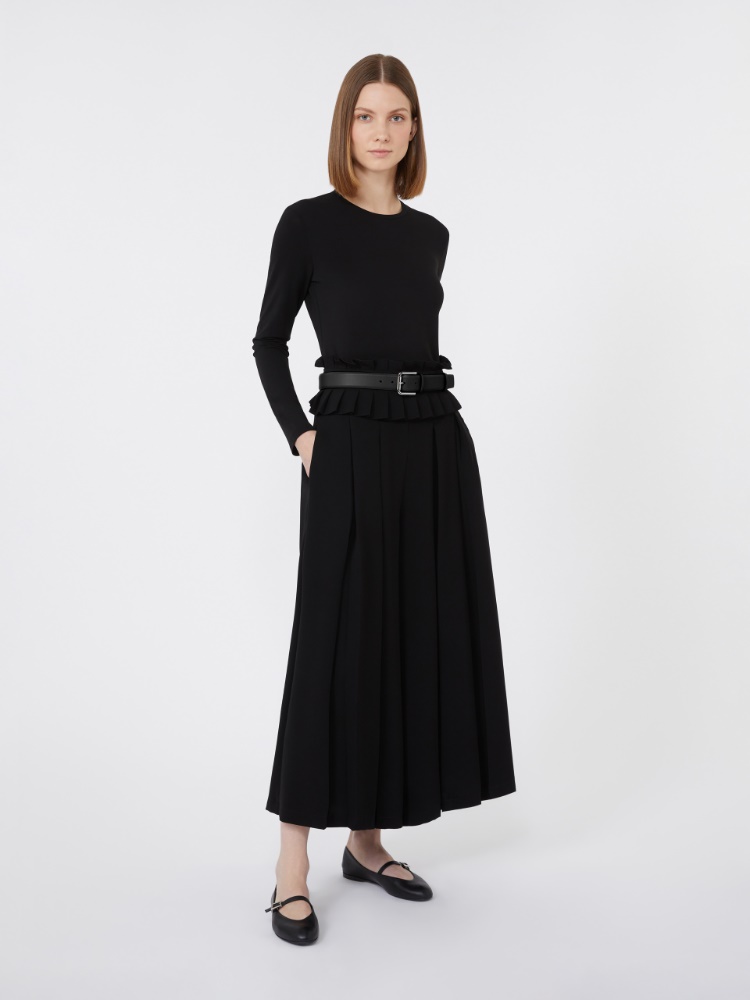 Viscose mesh T-shirt - BLACK - Max Mara