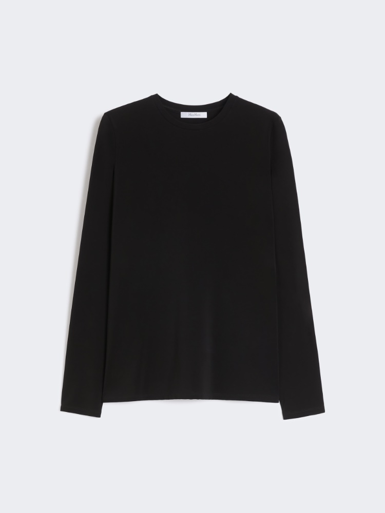 Viscose mesh T-shirt - BLACK - Max Mara