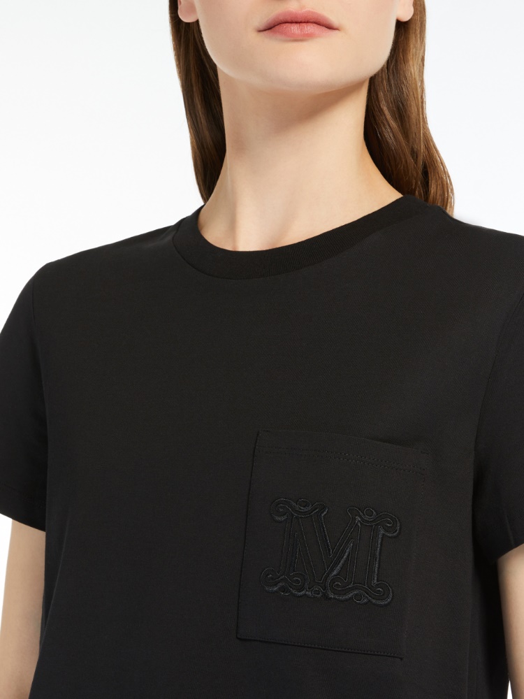 Cotton jersey T-shirt, black | 