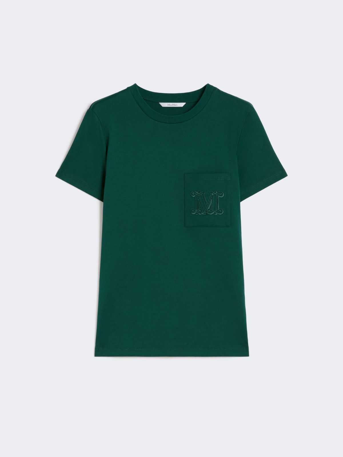 파파이아 코튼 티셔츠 - DARK GREEN - Max Mara - 9