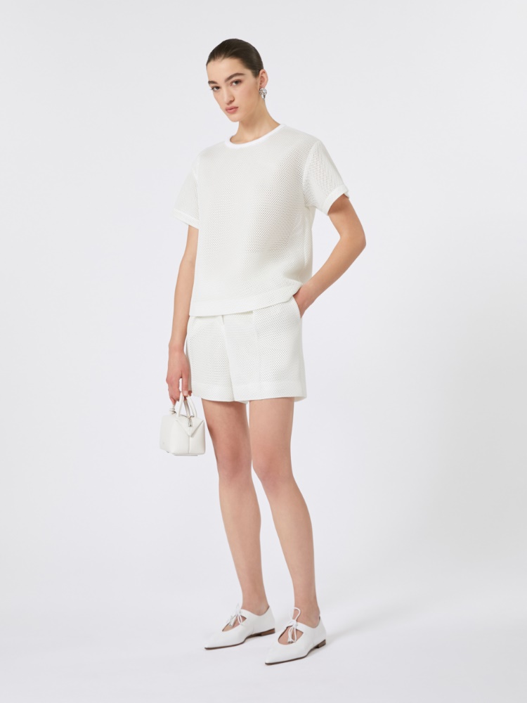 Technical-mesh T-shirt - WHITE - Max Mara