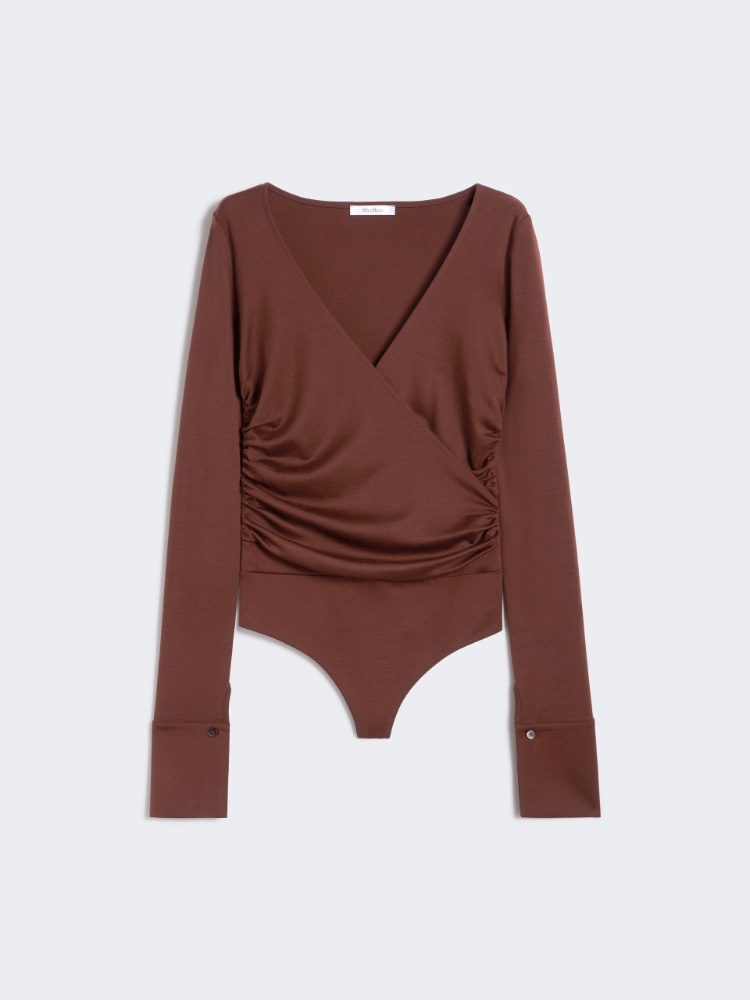 Wool jersey bodysuit - CHERRY - Max Mara