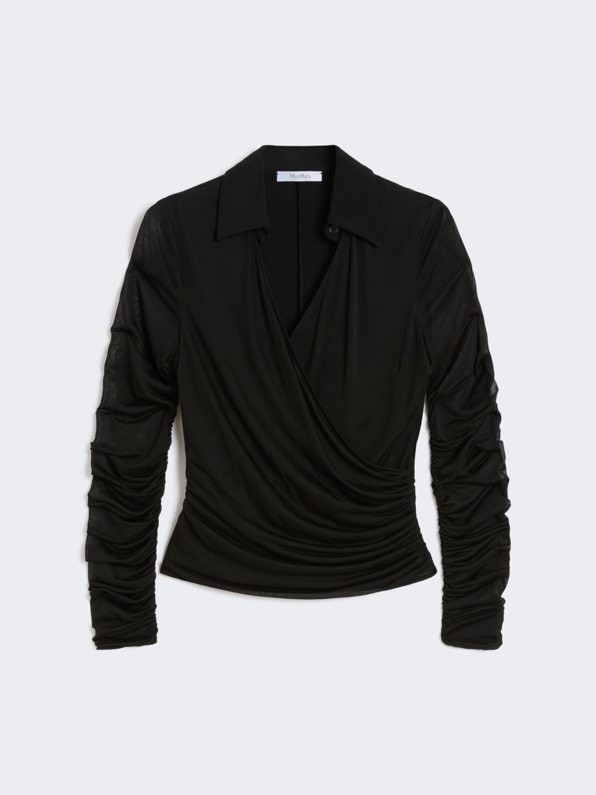 Blusa de punto y tul - NEGRO - Max Mara - 10