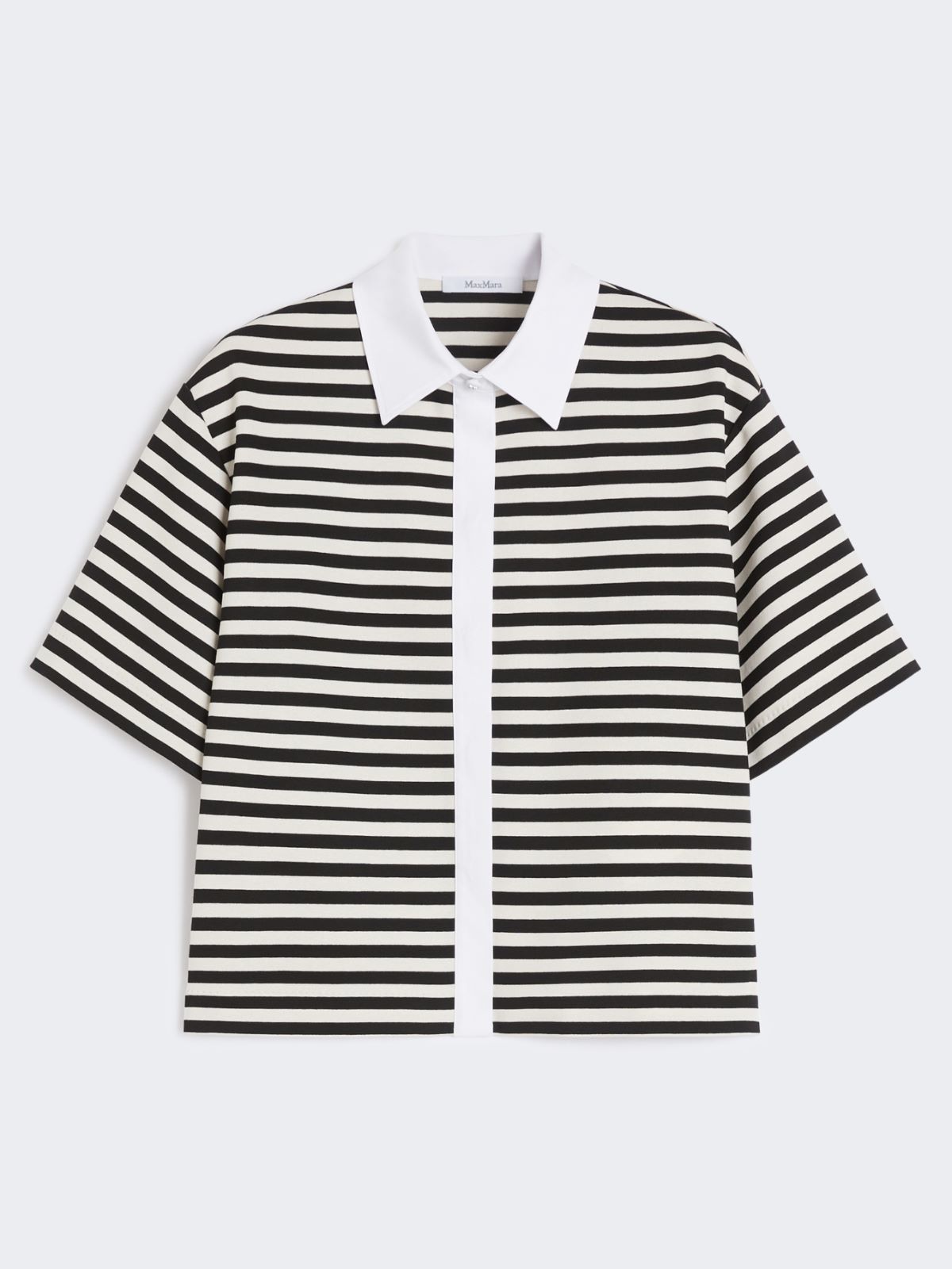 Striped jersey shirt - WHITE BLACK - Max Mara - 10