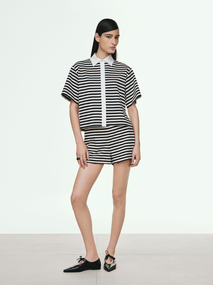 Striped jersey shirt + WHITE BLACK - Max Mara