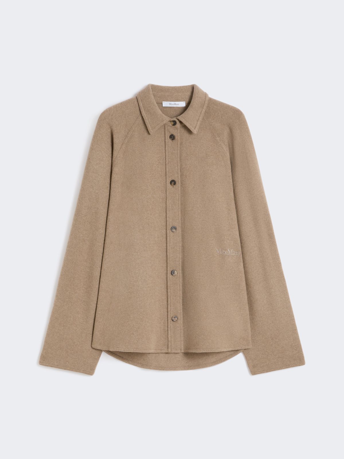 Stretch cashmere flannel overshirt - HAZELNUT BROWN - Max Mara - 9