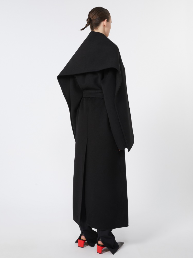 Scarf-neck coat, black | 