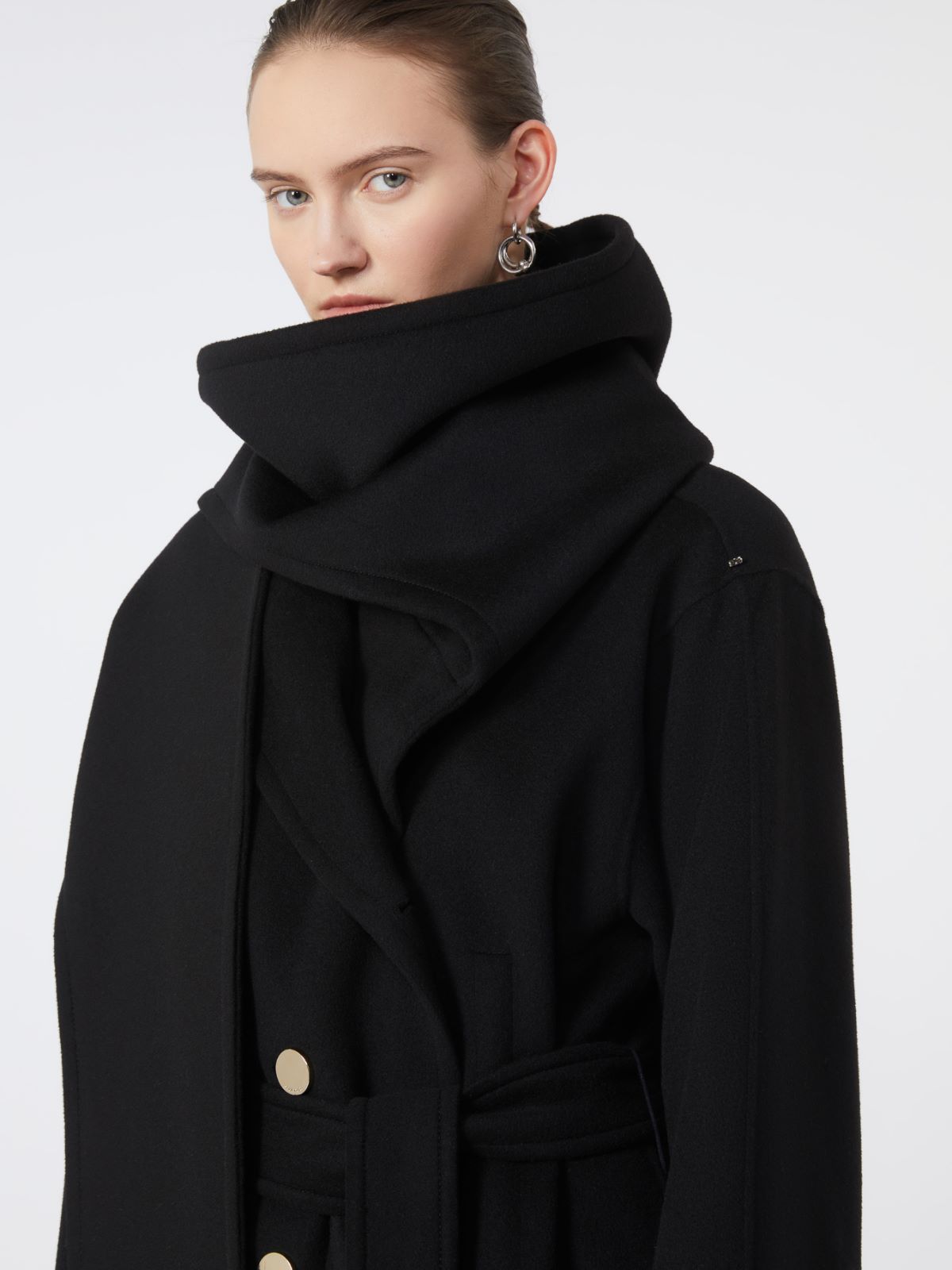 Manteau à col foulard - NOIR - Max Mara - 5