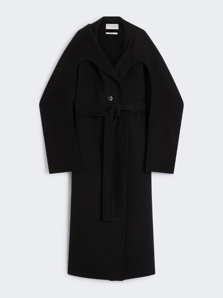 Scarf-neck coat - BLACK - Max Mara