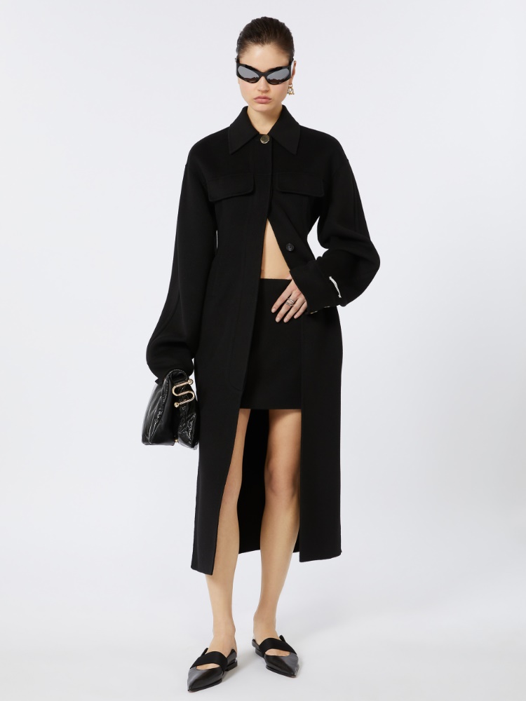 Slim-fit wool coat - BLACK - Max Mara