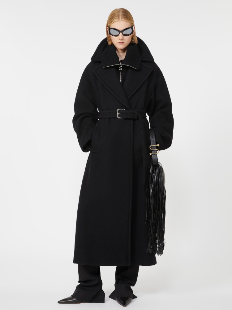 Double-sided pure wool coat - BLACK - Max Mara