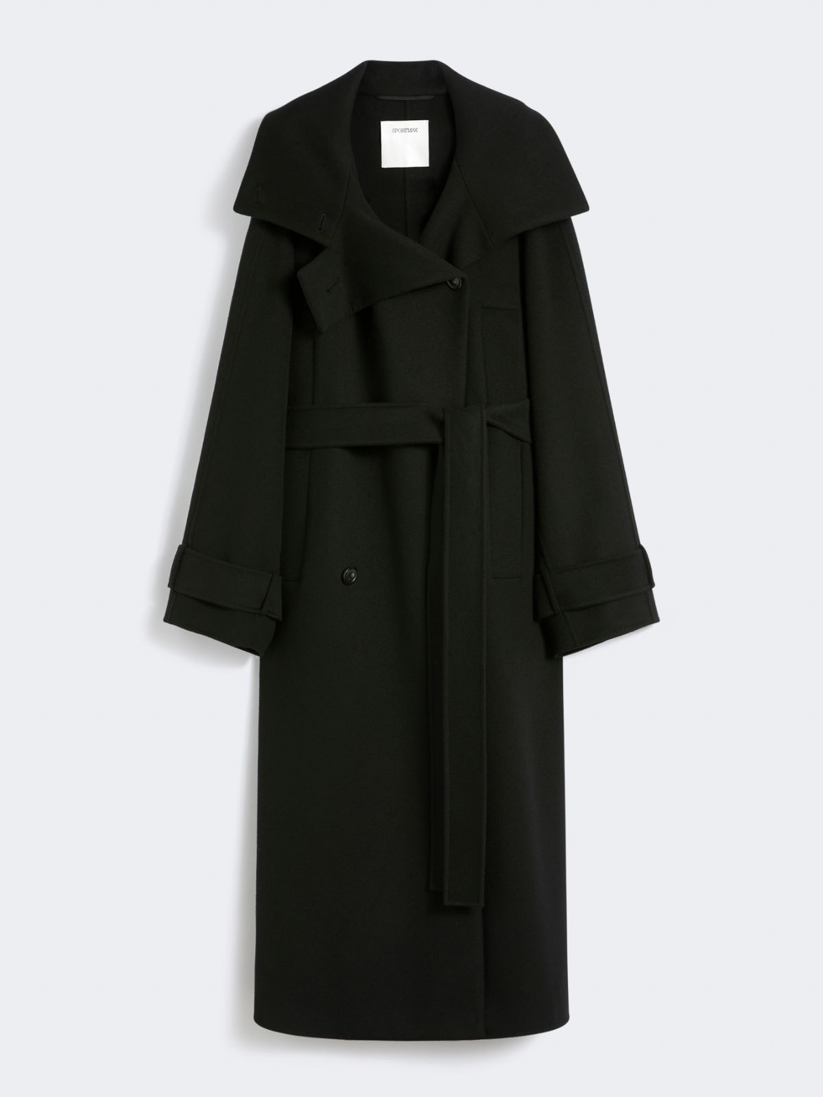 Double-faced pure wool trench coat - RUNWAY - BLACK - Max Mara - 10