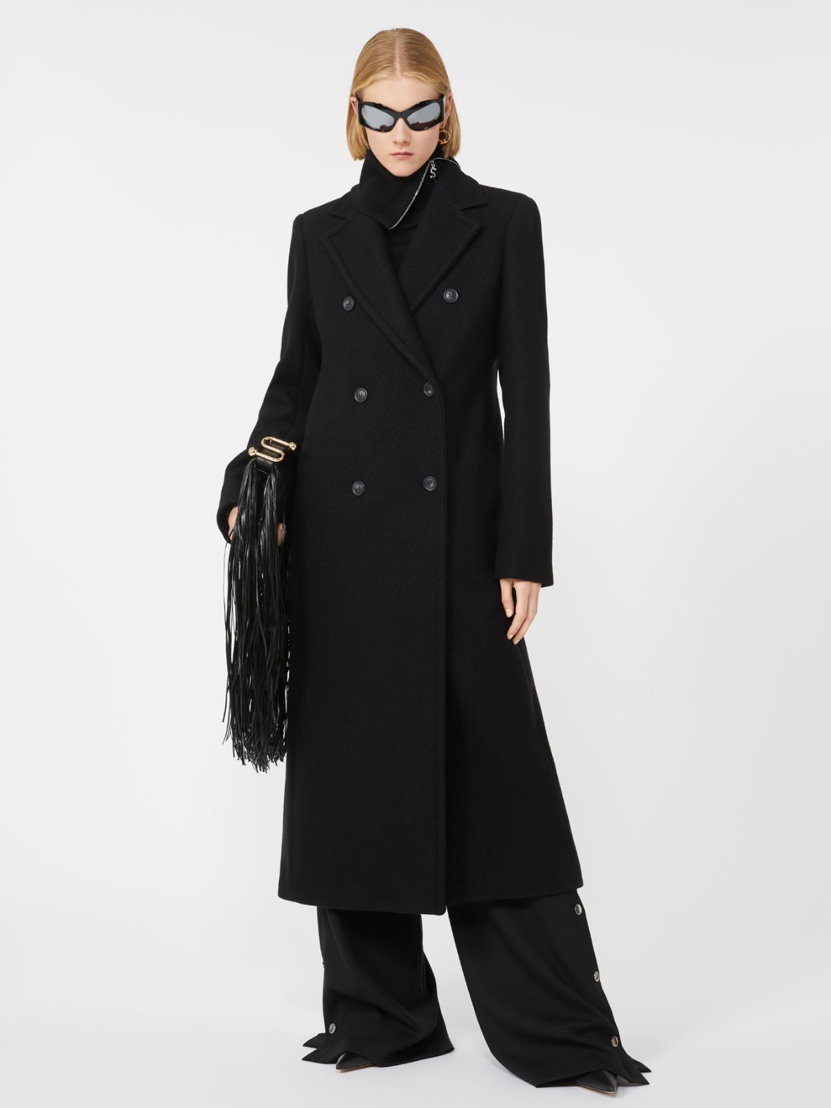 Double-breasted coat - BLACK - Max Mara