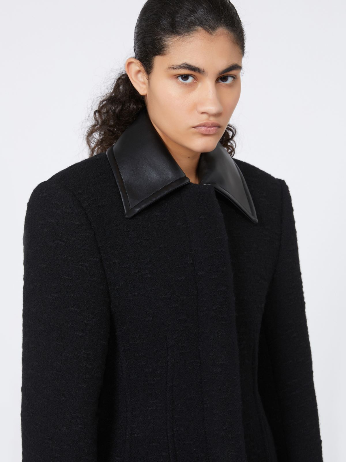 Fitted wool coat - RUNWAY - BLACK - Max Mara - 4
