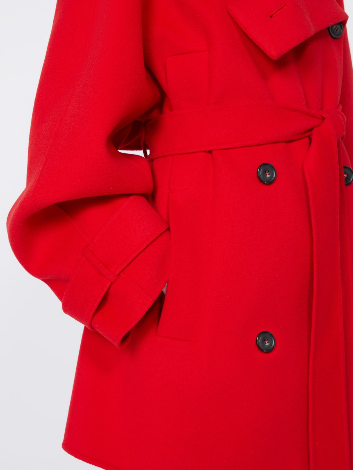 Short trench coat in wool - RUNWAY - RED - Max Mara - 5