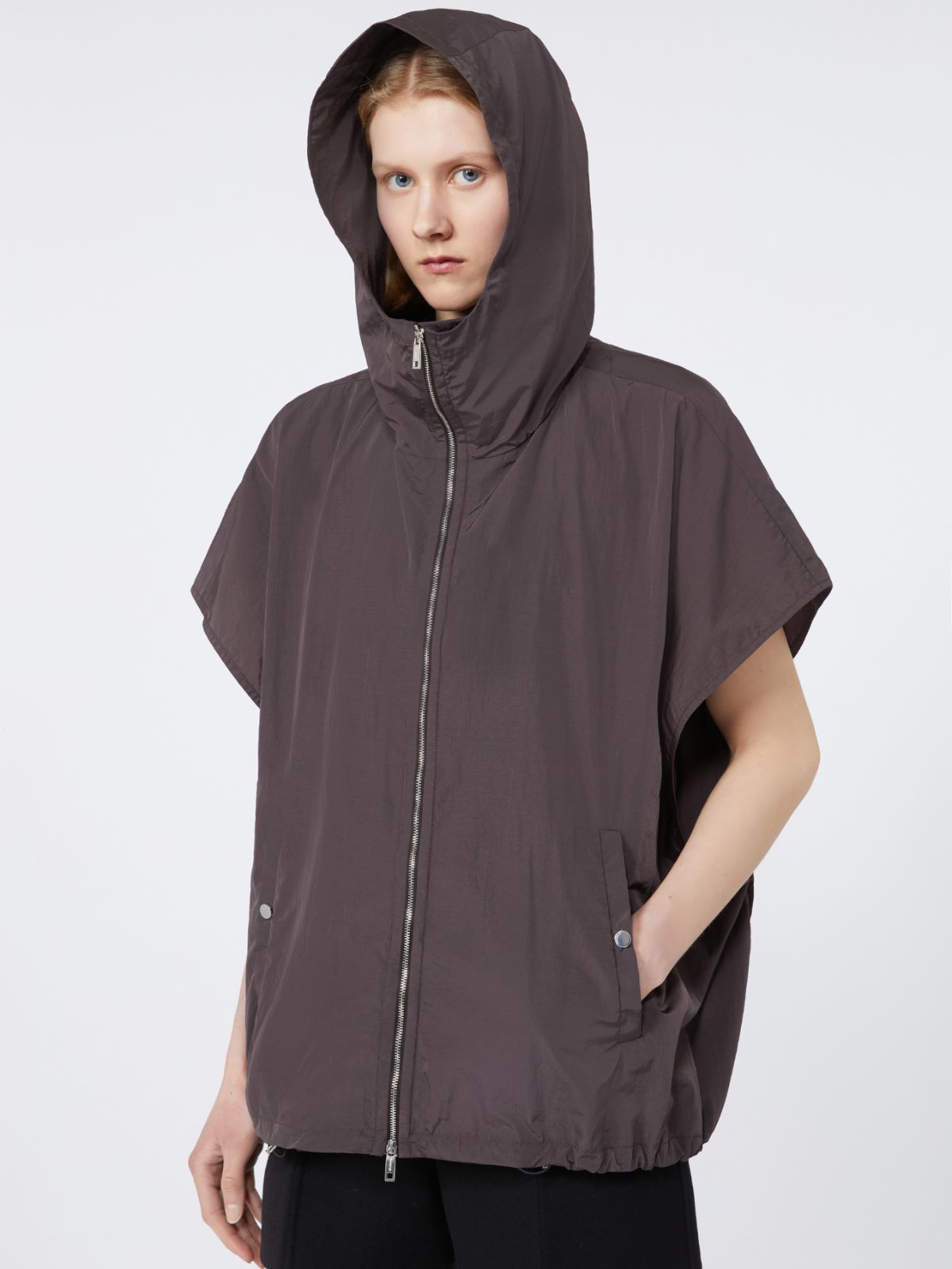 Oversized taffeta trench coat - RUNWAY - COFFEE - Max Mara - 10