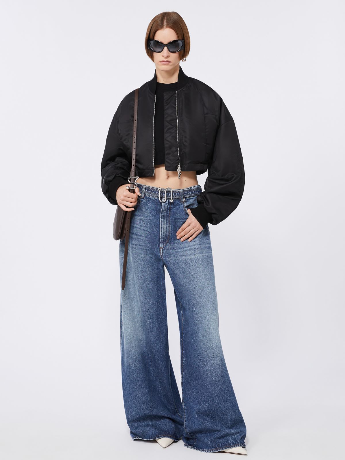 Bomberjacke aus wasserabweisendem Twill + SCHWARZ - Max Mara