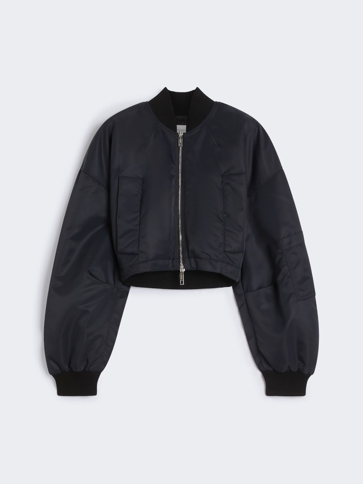 Waterproof twill bomber jacket - BLACK - Max Mara - 10