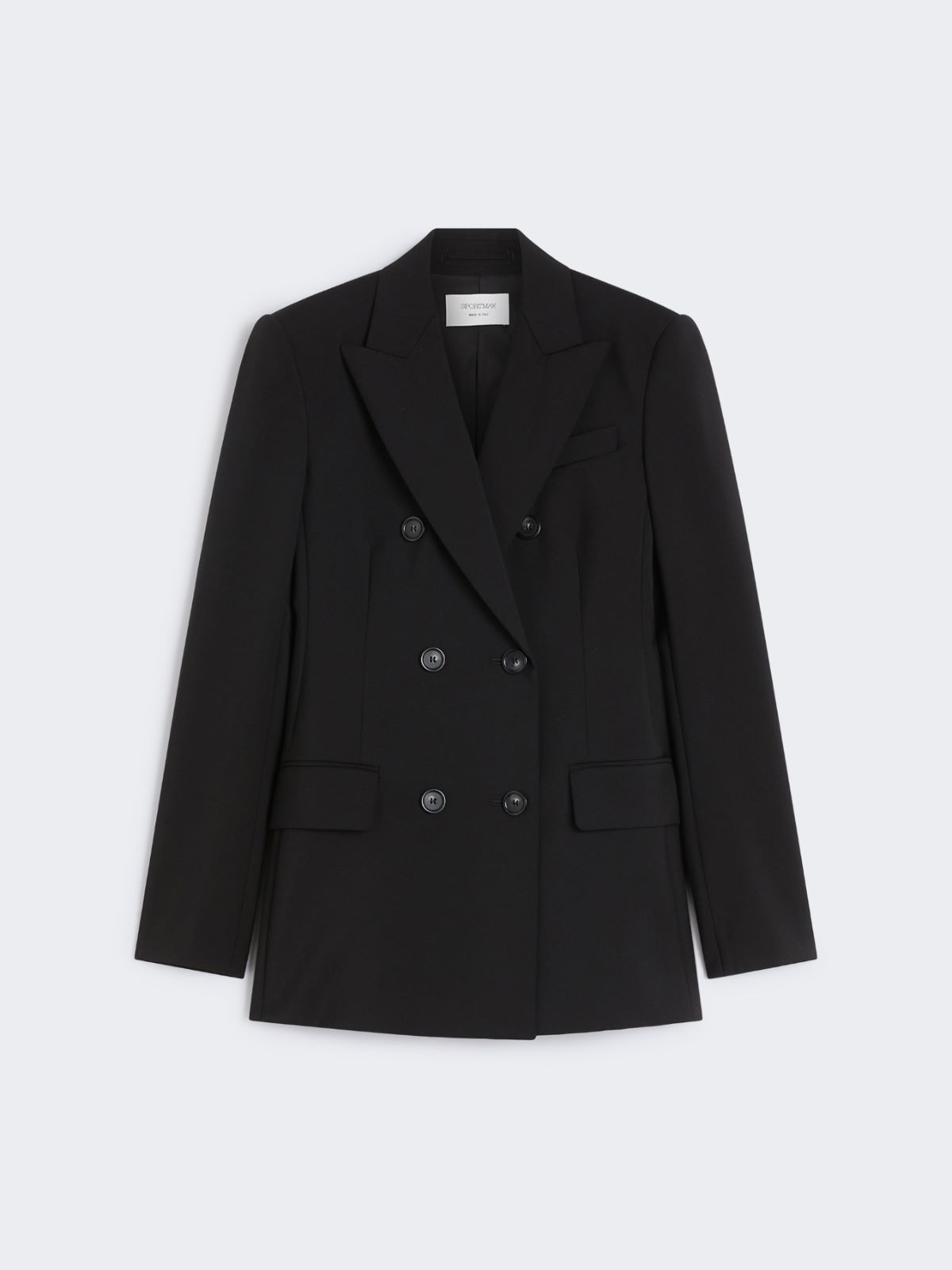 Double-breasted wool tailored blazer - BLACK - Max Mara - 9