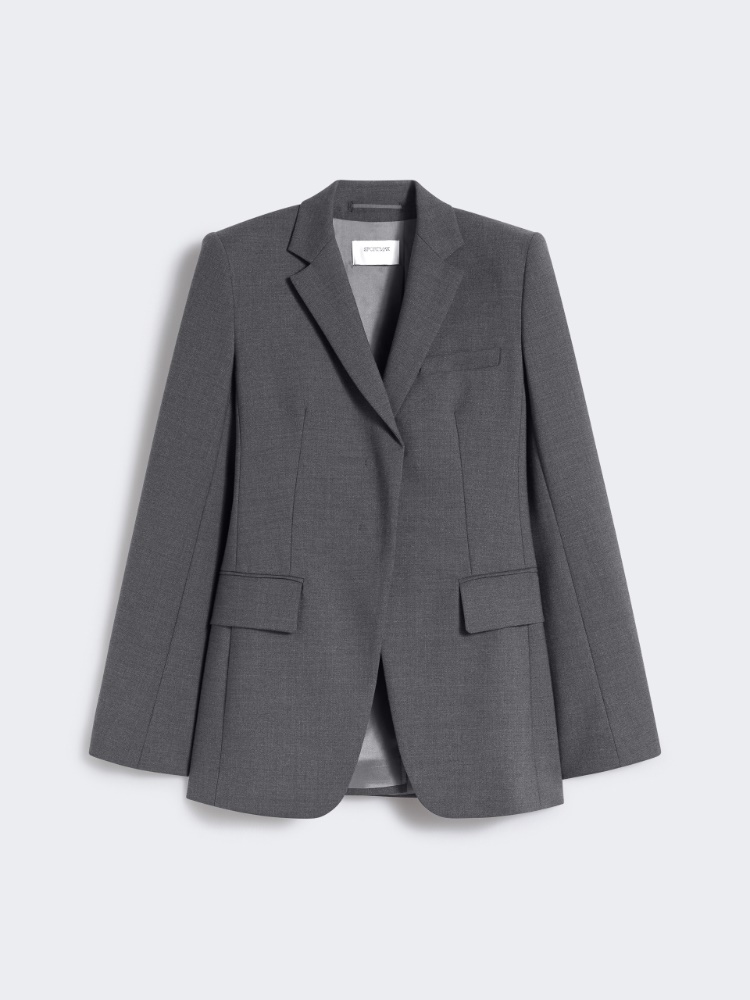 Max Mara テーラードジャケット ダークグレー Stretch wool jacket, dark grey | Max Mara