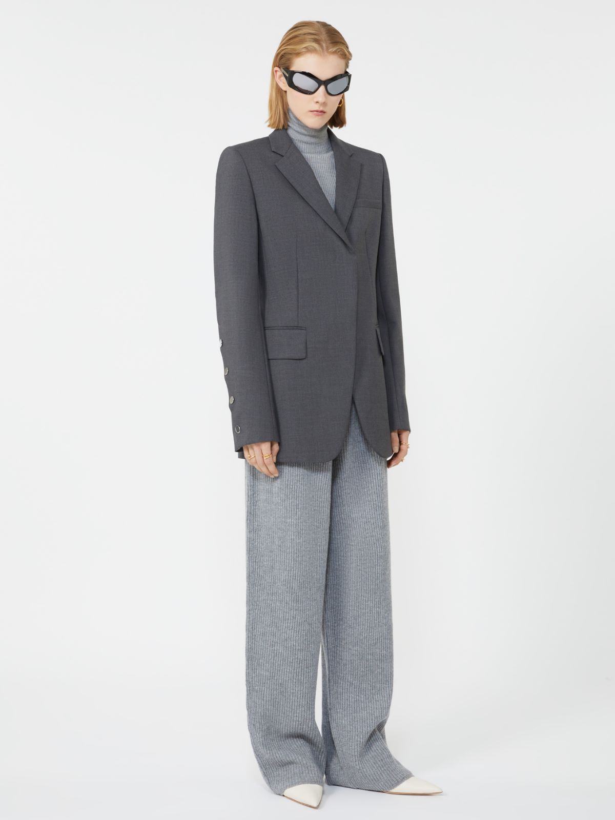 Stretch wool jacket - DARK GREY - Max Mara