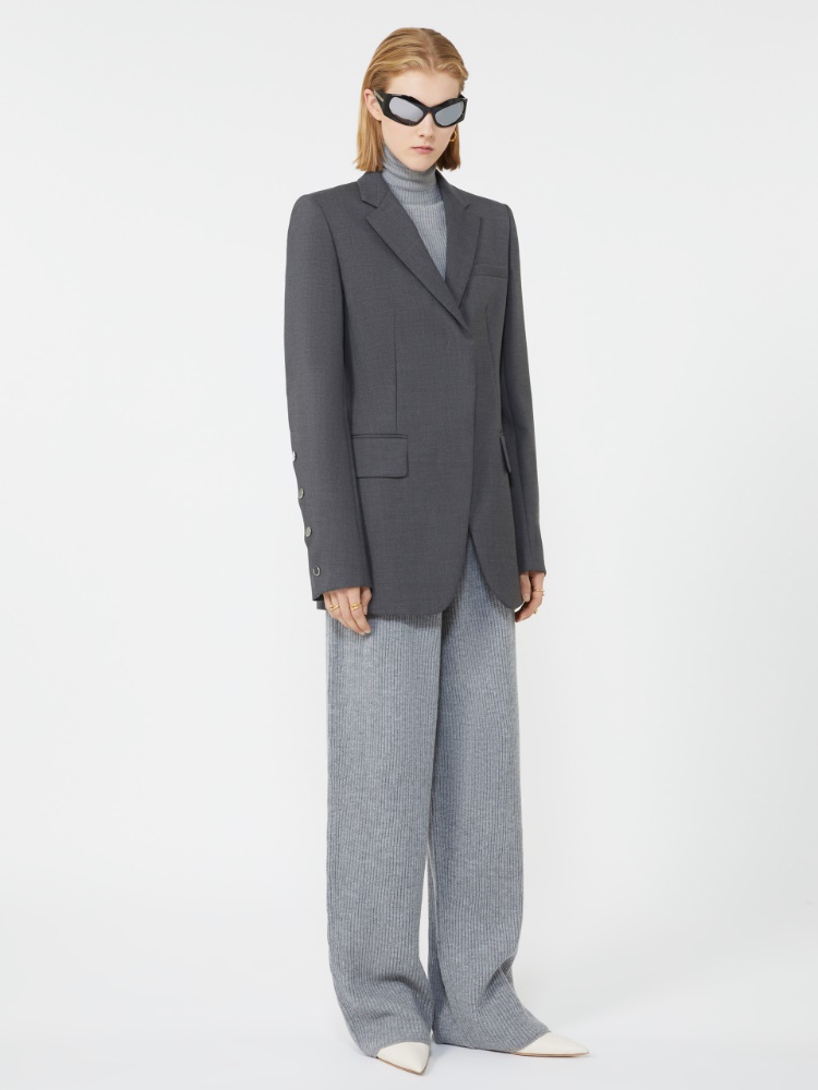 Stretch wool jacket - DARK GREY - Max Mara