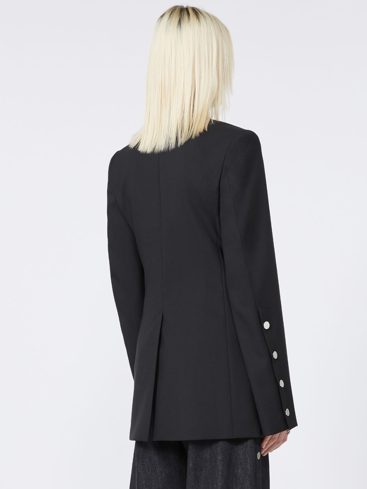 Stretch wool jacket - BLACK - Max Mara - 3